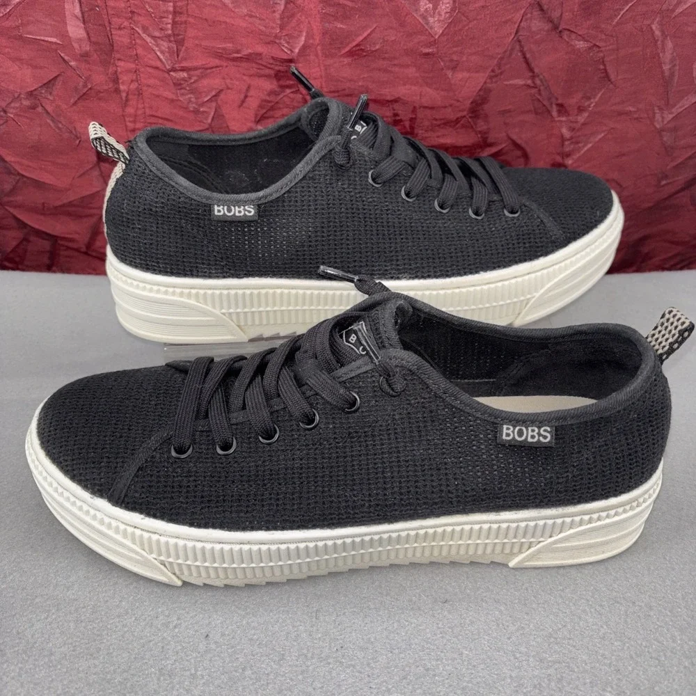 Bobs Sketchers Women's 7.5 Shoe Platform Sneaker Chunky Retro Y2K NWT 114643/BLK
